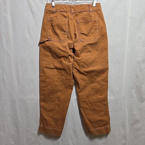 Old Navy High Rise Straight Camel Color Carpenter Style Jeans Size 4 Utility - Picture 3 of 10